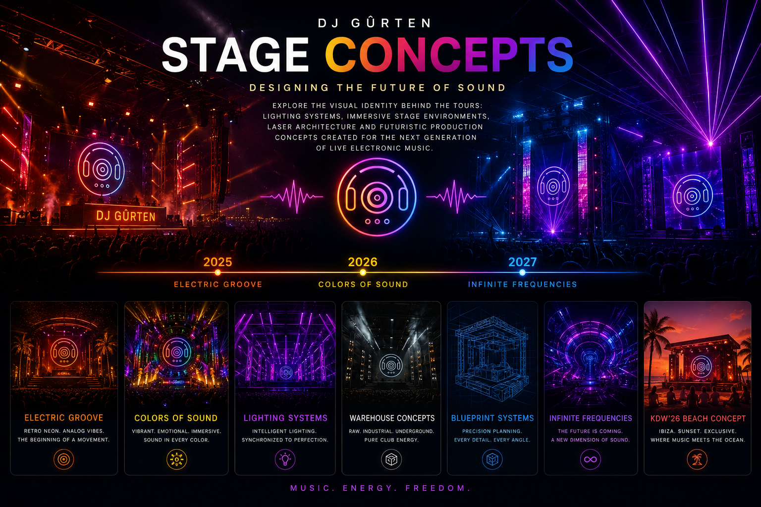DJ GÛRTEN Stage Concept Timeline